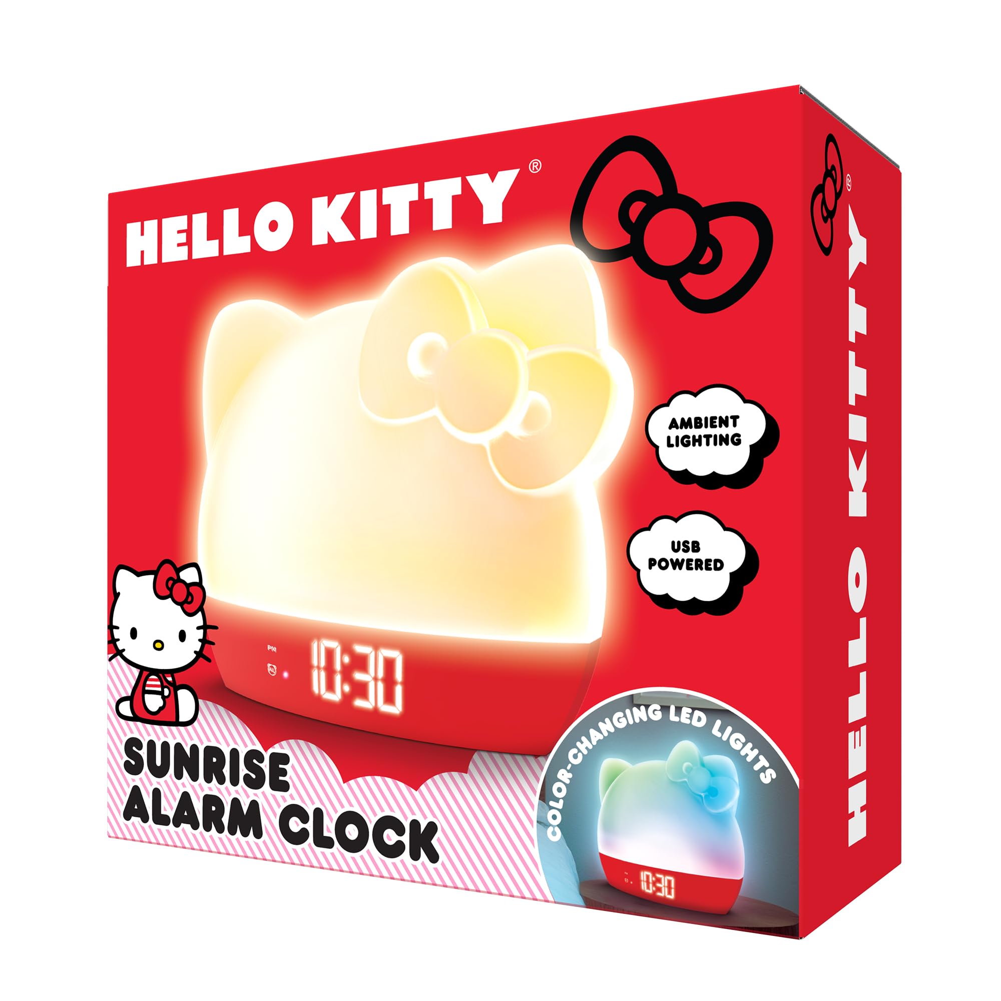 Amazon.com: Hello Kitty Sunrise Alarm Clock with Color-Changing